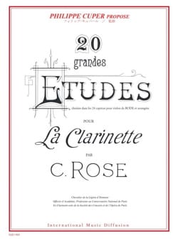 20 Grandes Etudes Cyrille Rose Partition Clarinette