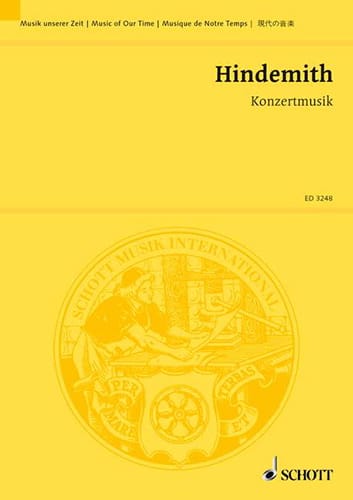 Konzertmusik, Opus 49 1930 HINDEMITH Partition Grand format