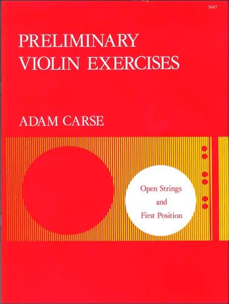 Preliminary violin exercices Adam Carse Partition Violon