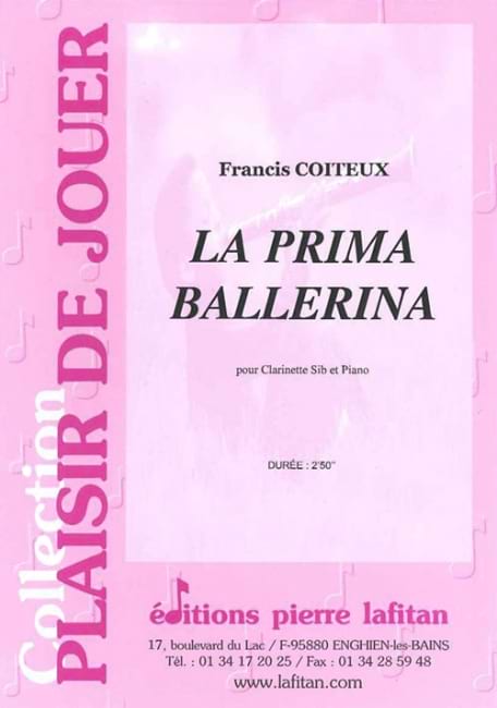 La Prima Ballerina Francis Coiteux Partition Clarinette