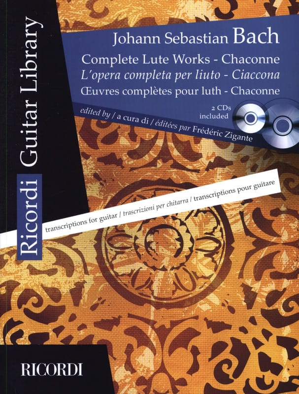 Oeuvres Complètes Pour Luth - Chaconne - 2 CD Inclus - BACH