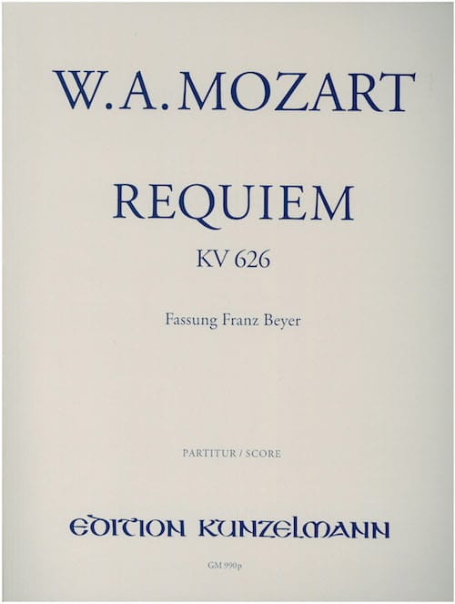 Requiem Kv 626 MOZART Partition Grand format