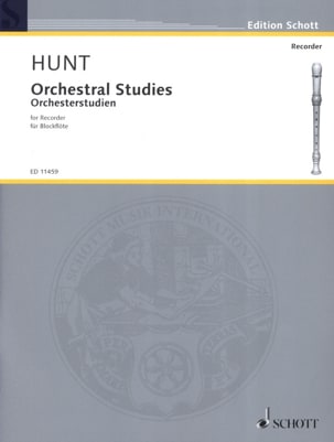 Orchestral studies for recorder Edgar Hunt Partition Flûte à bec