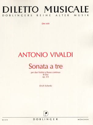 Sonata a tre B-Dur op. 5 n° 5 VIVALDI Partition Trios