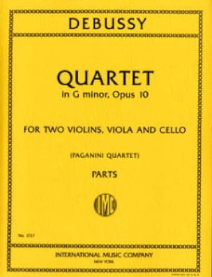 Quatuor Opus 10 En Sol Mineur DEBUSSY Partition