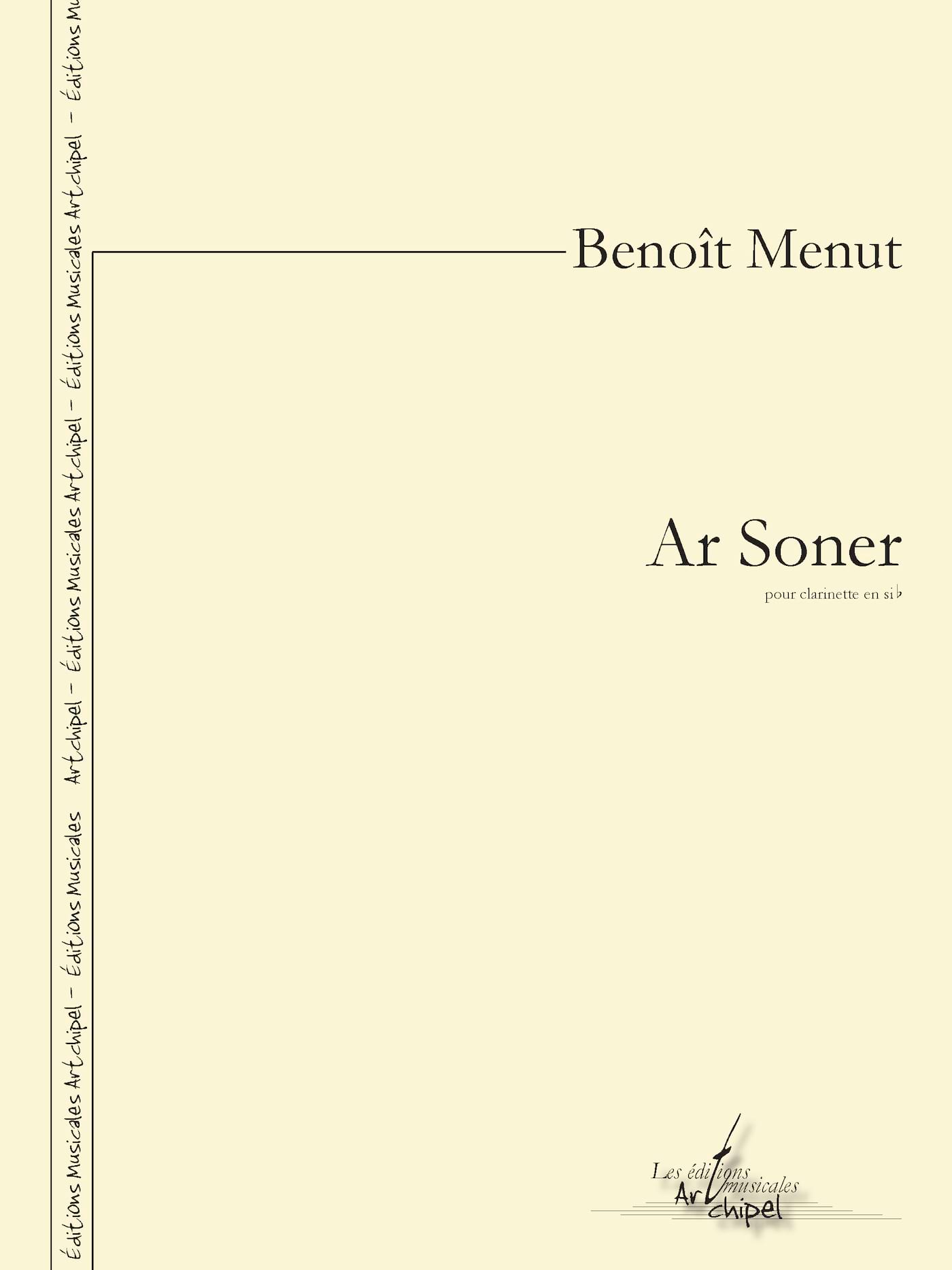 Ar Soner Benoit Menut Partition Clarinette