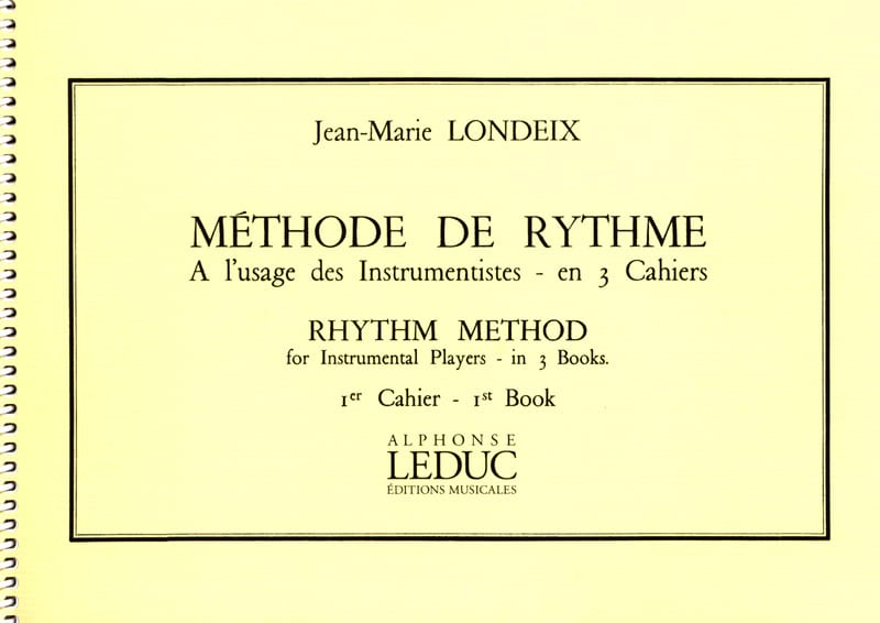 Méthode de rythme 1er cahier - Jean-Marie Londeix - Partition