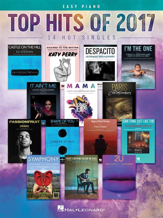 Top Hits of 2017 - Piano facile Partition Pop / Rock