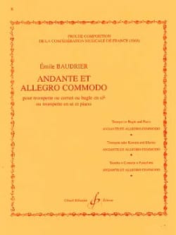 Andante et allegro commodo Emile Baudrier Partition Trompette