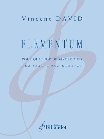 Elementum - Vincent David - Partition - Saxophone