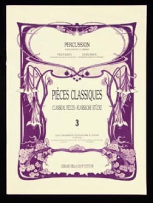 Pièces Classiques Volume 3 Partition Marimba
