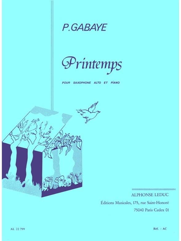 Printemps Gabaye Partition Saxophone