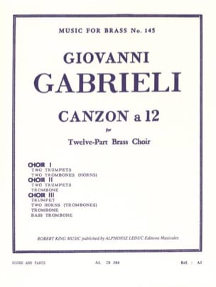 Canzon A 12 GABRIELI Partition Ensemble de cuivres