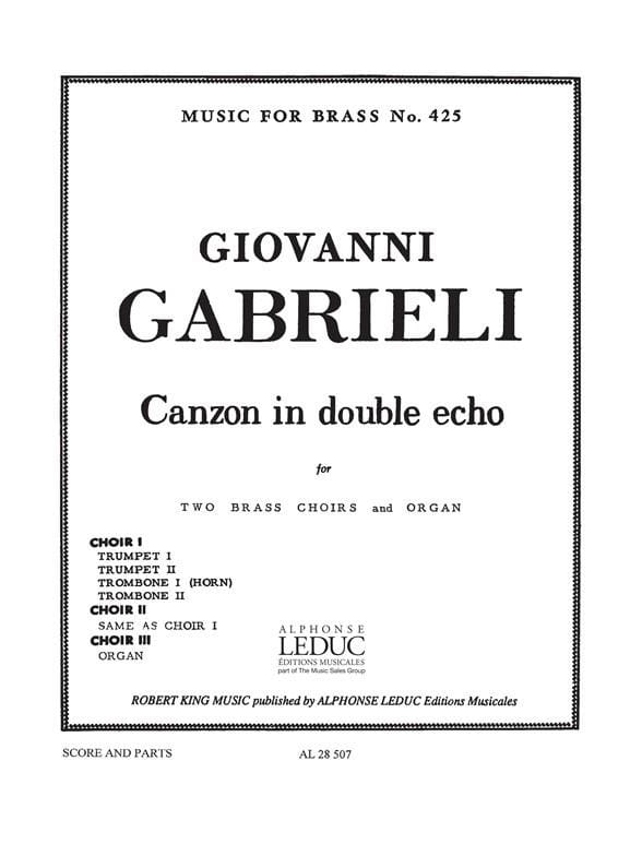 Canzon In Double Echo - GABRIELI - Partition
