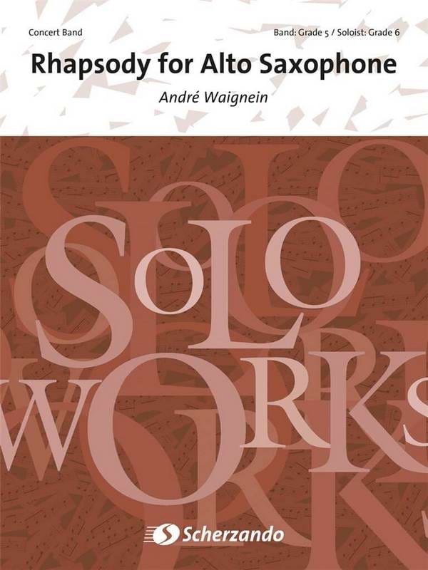 Rhapsody for Alto Saxophone André Waignein Partition Ensembles, Bands