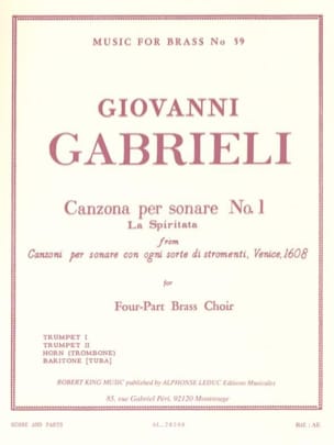 Canzona Per Sonare N° 1 - La spiritata - GABRIELI - Partition