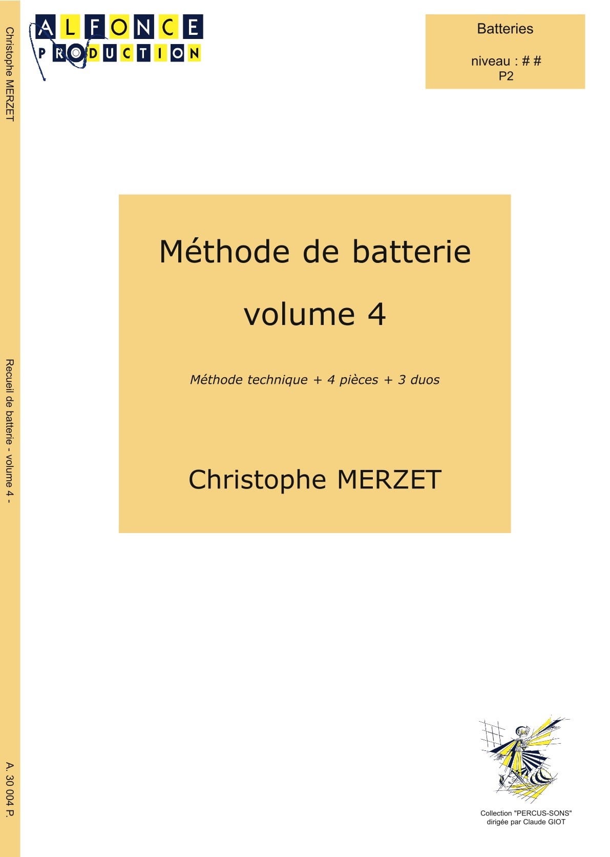 Méthode de Batterie Volume 4 Christophe Merzet Partition Batterie