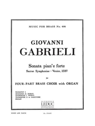 Sonata Pian'e Forte GABRIELI Partition Ensemble de cuivres