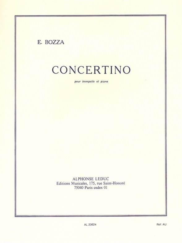 Concertino Eugène Bozza Partition Trompette