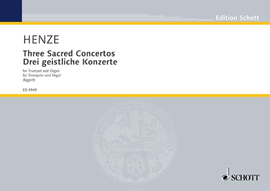 Three Sacred Concertos Hans Werner Henze Partition Trompette