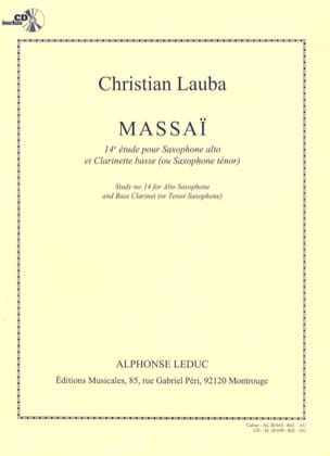 Massaï - 14e étude Christian Lauba Partition Saxophone