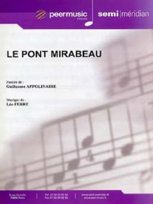 Le Pont Mirabeau Léo Ferré Partition Chanson française