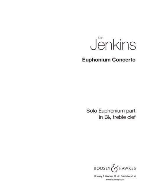 Euphonium Concerto - Bb Treble clef Karl Jenkins Partition Tuba