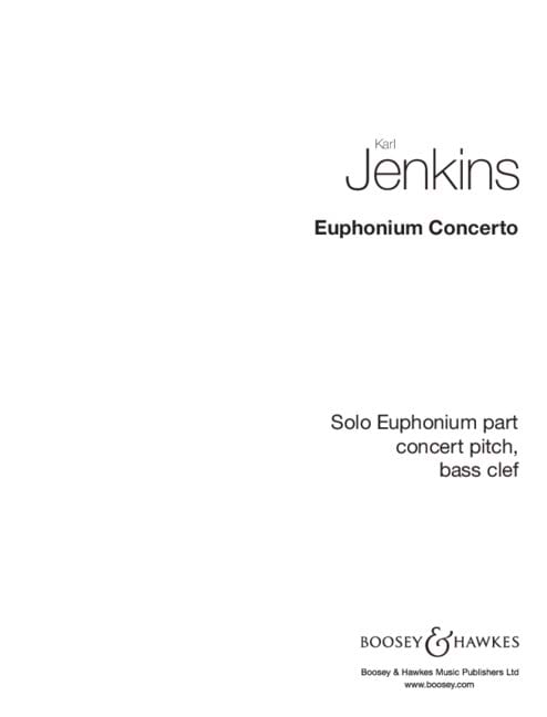 Euphonium Concerto - Bass clef Karl Jenkins Partition Tuba