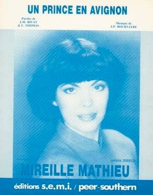 Un Prince En Avignon Mireille Mathieu Partition Chanson française