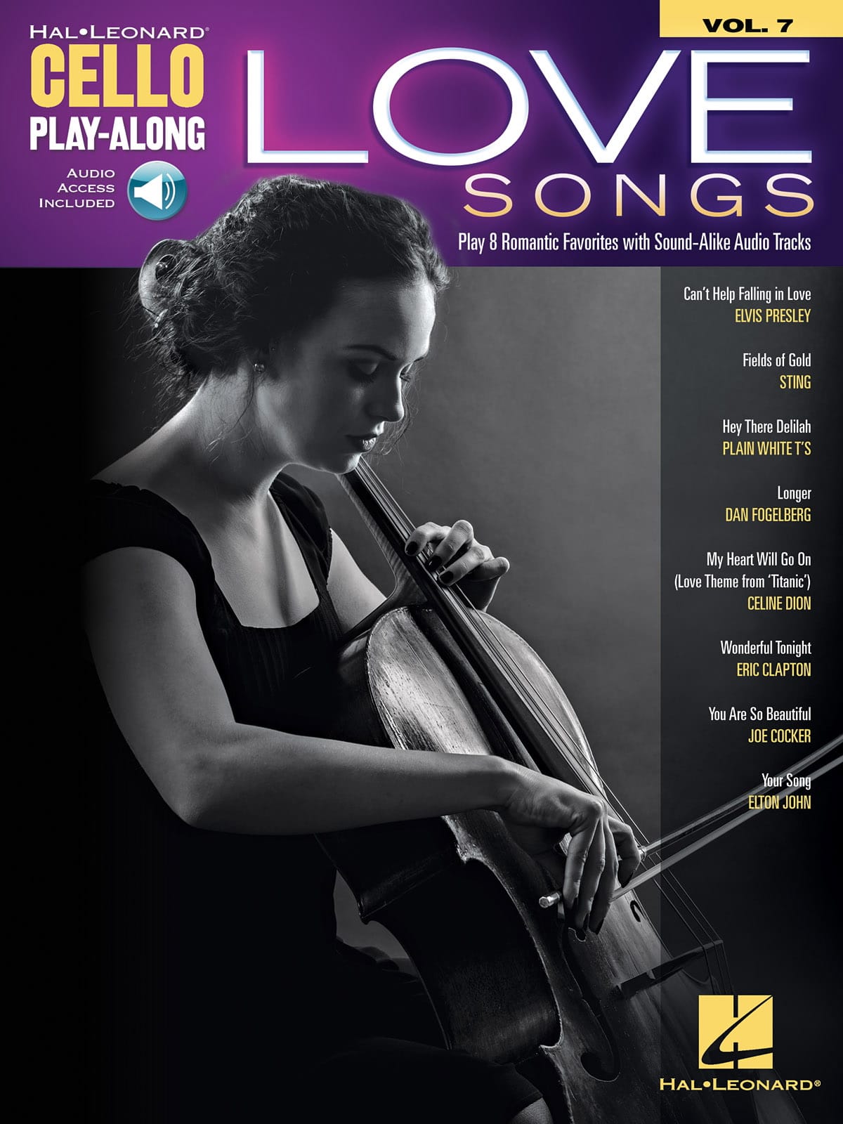 Cello Play-Along Volume 7 - Love Songs Partition Violoncelle