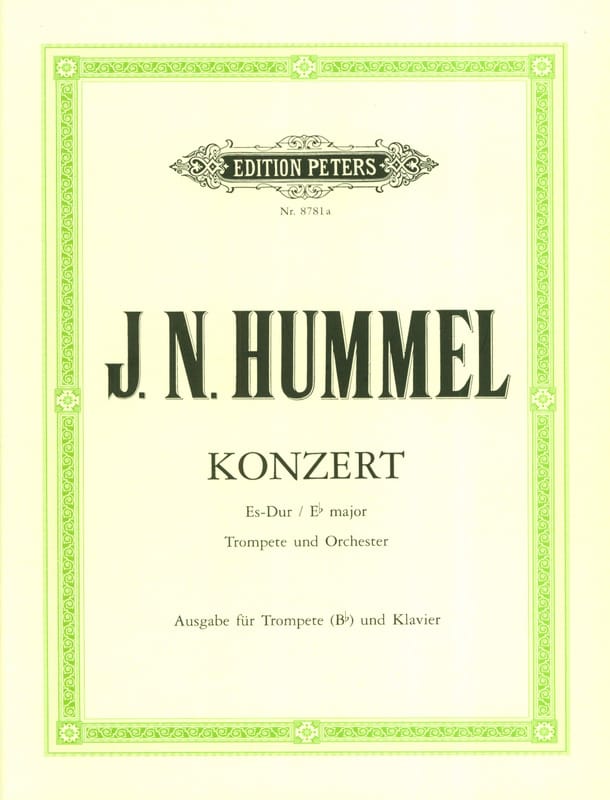 Konzert Es-Dur HUMMEL Partition Trompette