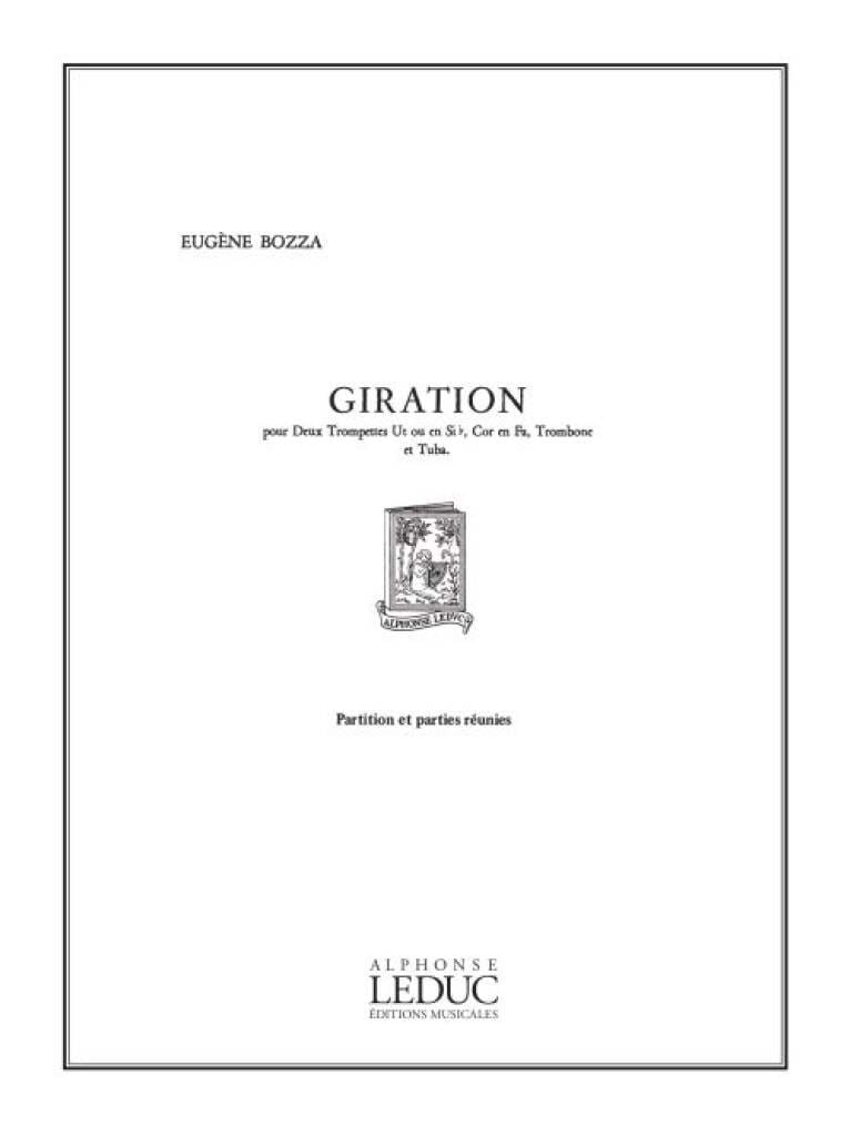 Giration Eugène Bozza Partition Ensemble de cuivres