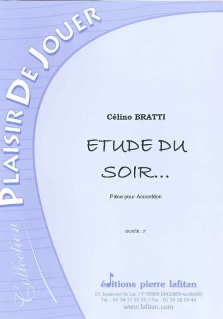 Etude du Soir - Accordéon Célino Bratti Partition