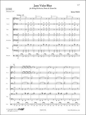 Jazz valse blue Michel TRUX Partition