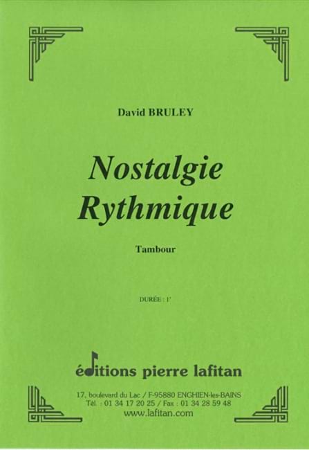 Nostalgie Rythmique David Bruley Partition Caisse-claire