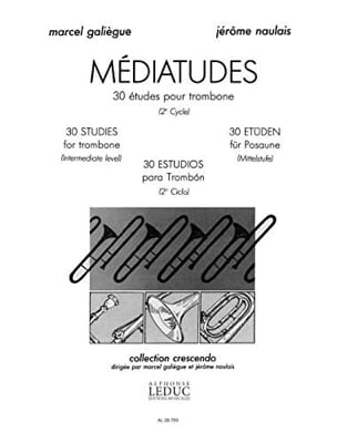 Médiatudes - 30 Etudes Galiègue M. / Naulais J. Partition Trombone