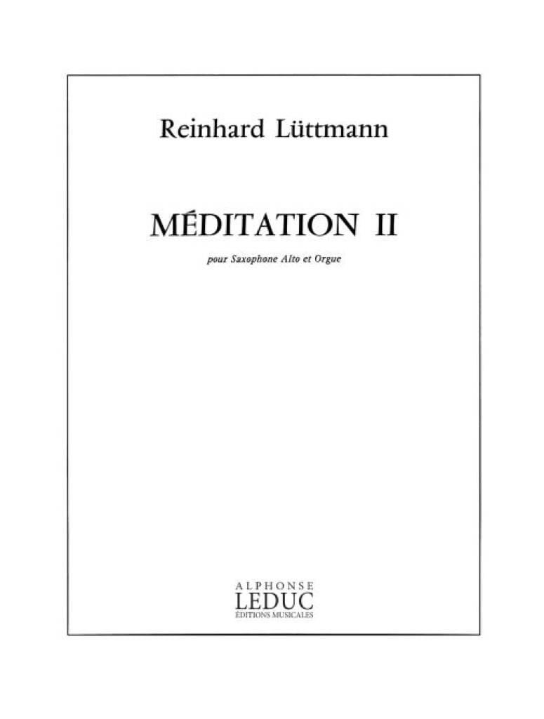 Méditation II Lüttmann Partition Saxophone