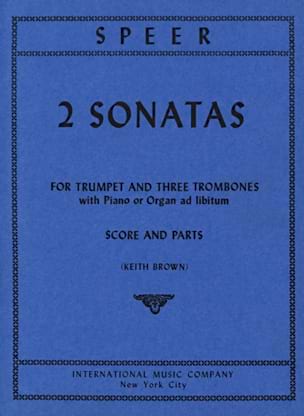 2 Sonatas Daniel Speer Partition Ensemble de cuivres