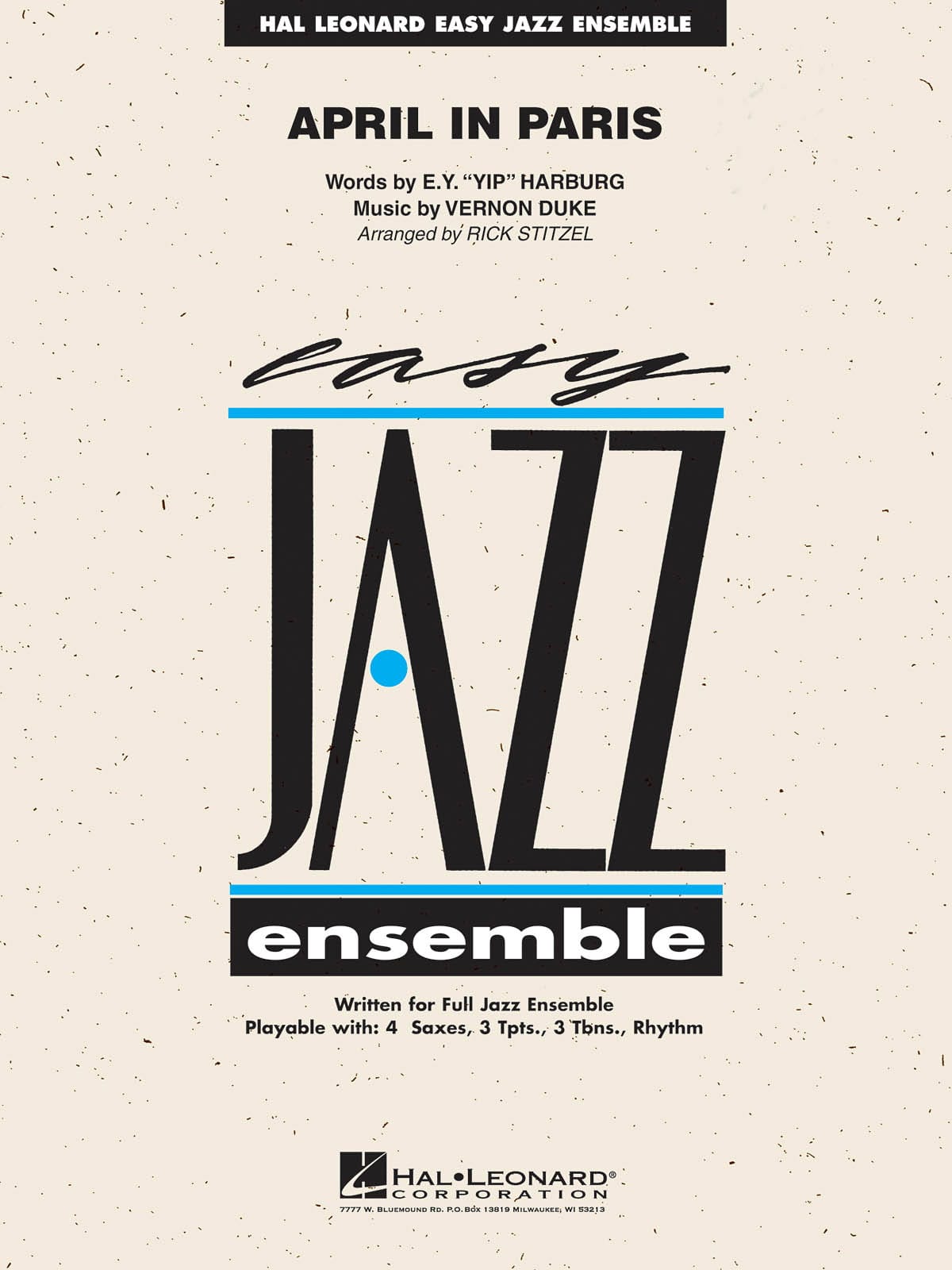April in Paris - Easy jazz ensemble - Duke Vernon - Partition