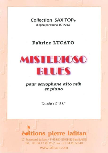 Misterioso Blues Fabrice Lucato Partition Saxophone