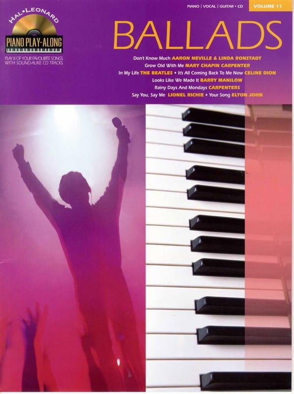 Piano play-along volume 11 - Ballads Partition Pop / Rock
