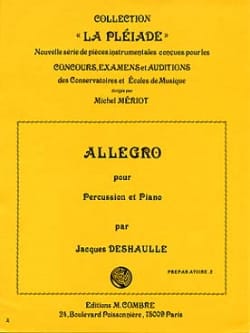 Allegro Jacques Deshaulle Partition Multi Percussions