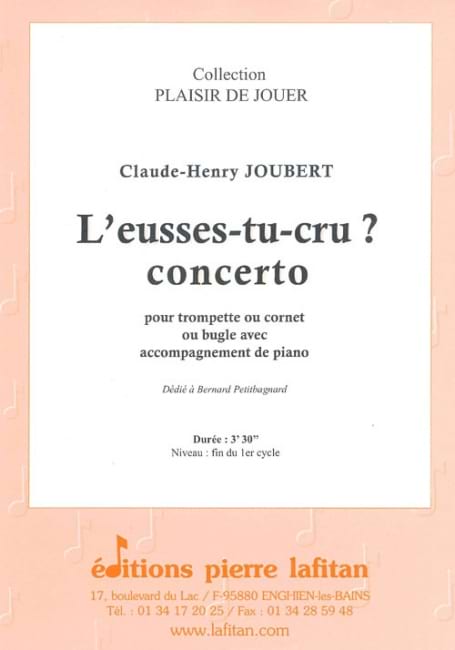 L’eusses-tu-cru ? concerto - Claude-Henry Joubert - Partition