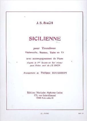 Sicilienne BACH Partition Trombone