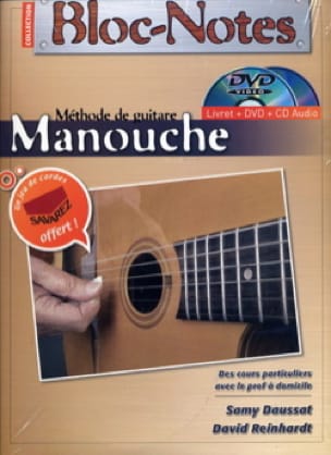 Bloc-Notes Manouche avec Livret - DVD - CD et un jeu de cordes Savarez offert