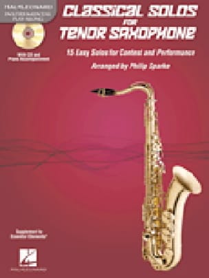 Classical Solos for Tenor Saxophone Partition Saxophone