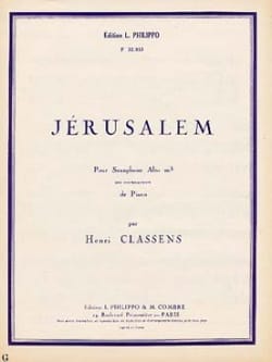 Jérusalem CLASSENS Partition Saxophone