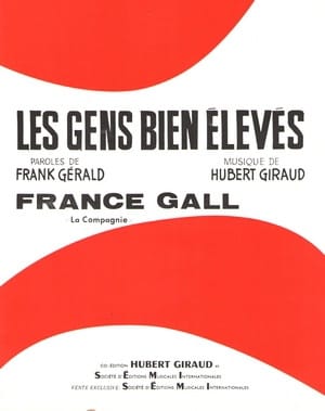 Les Gens Bien Elevés Hubert Giraud Partition Chanson française