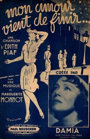 Mon amour vient de finir... Damia Partition Chanson française