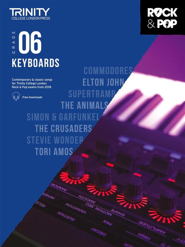 Trinity Rock and Pop 2018 -20 Keyboards Grade 6 Partition Pop / Rock